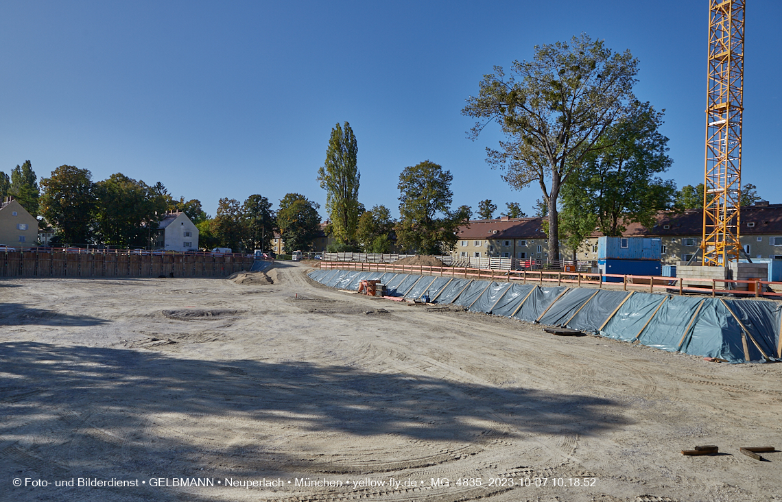 07.10.2023 - Baustelle Maikäfersiedlung in Berg am Laim und Neuperlach