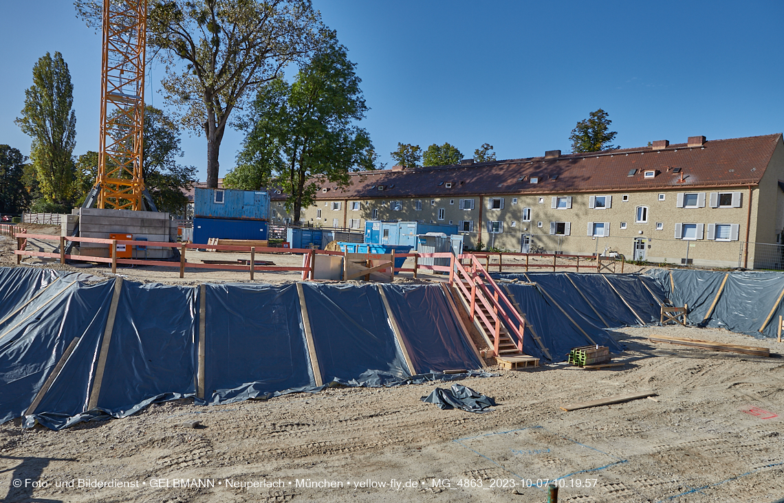 07.10.2023 - Baustelle Maikäfersiedlung in Berg am Laim und Neuperlach