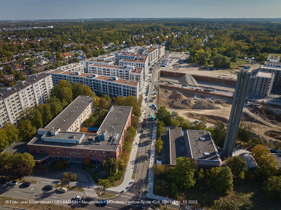13.10.2023 - DEMOS-Baustelle Alexisquartier udn Pandion Verde in Neuperlach