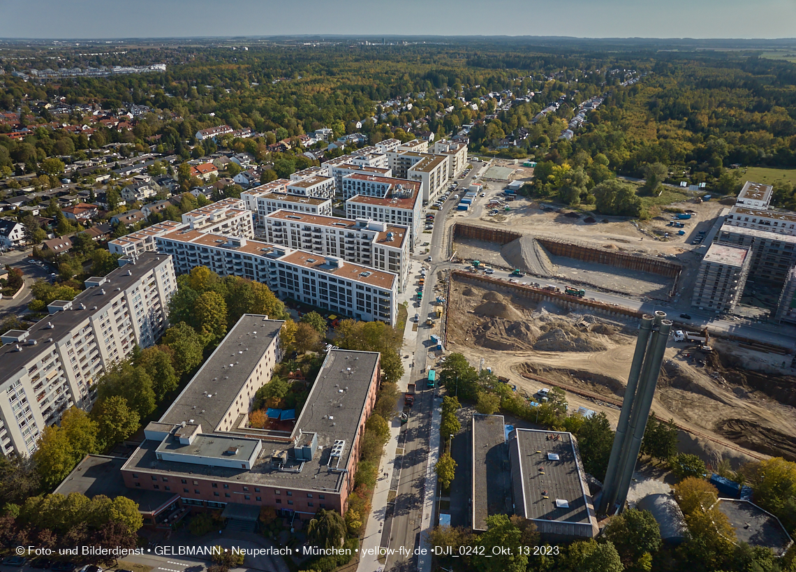 13.10.2023 - DEMOS-Baustelle Alexisquartier udn Pandion Verde in Neuperlach