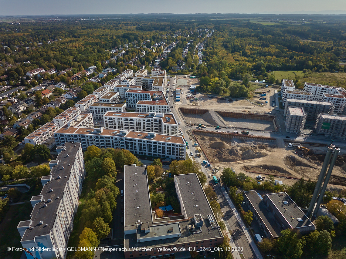 13.10.2023 - DEMOS-Baustelle Alexisquartier udn Pandion Verde in Neuperlach