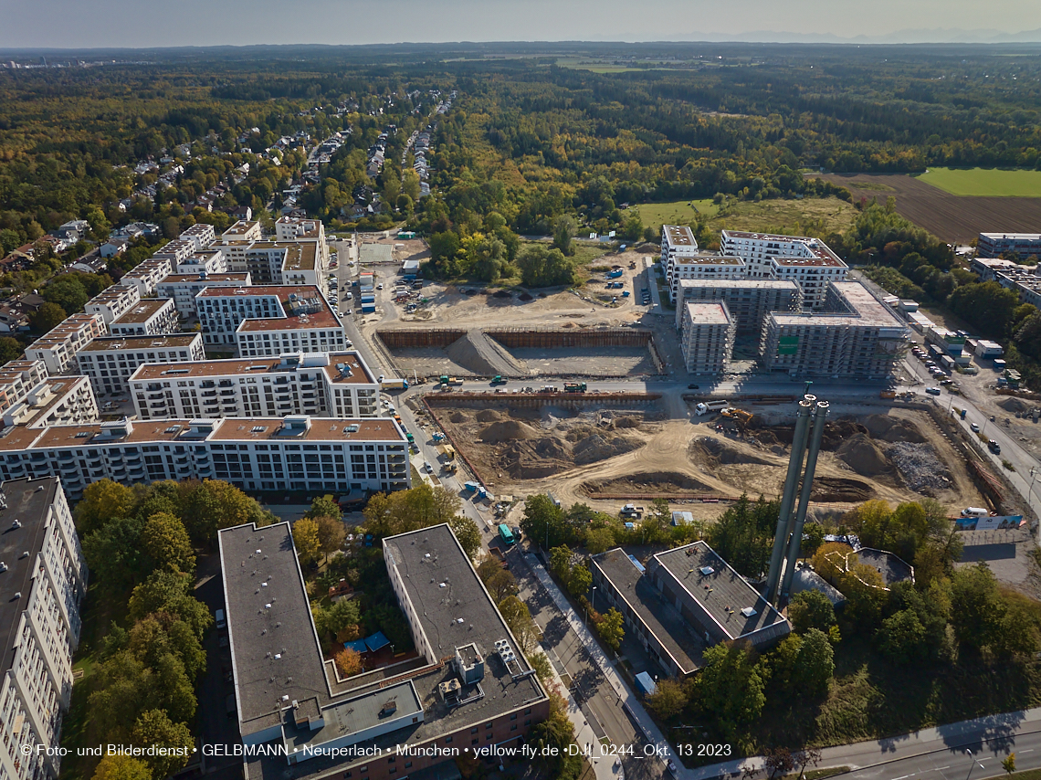 13.10.2023 - DEMOS-Baustelle Alexisquartier udn Pandion Verde in Neuperlach
