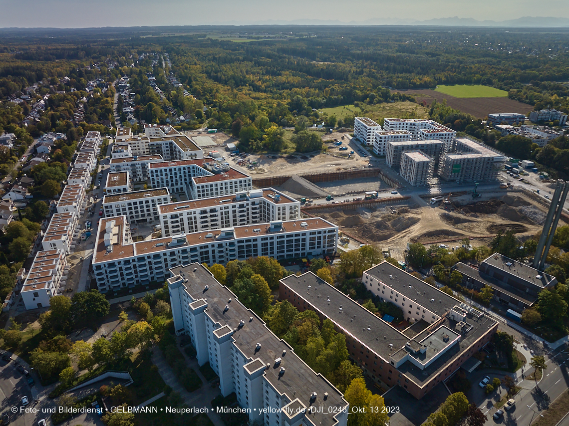 13.10.2023 - DEMOS-Baustelle Alexisquartier udn Pandion Verde in Neuperlach