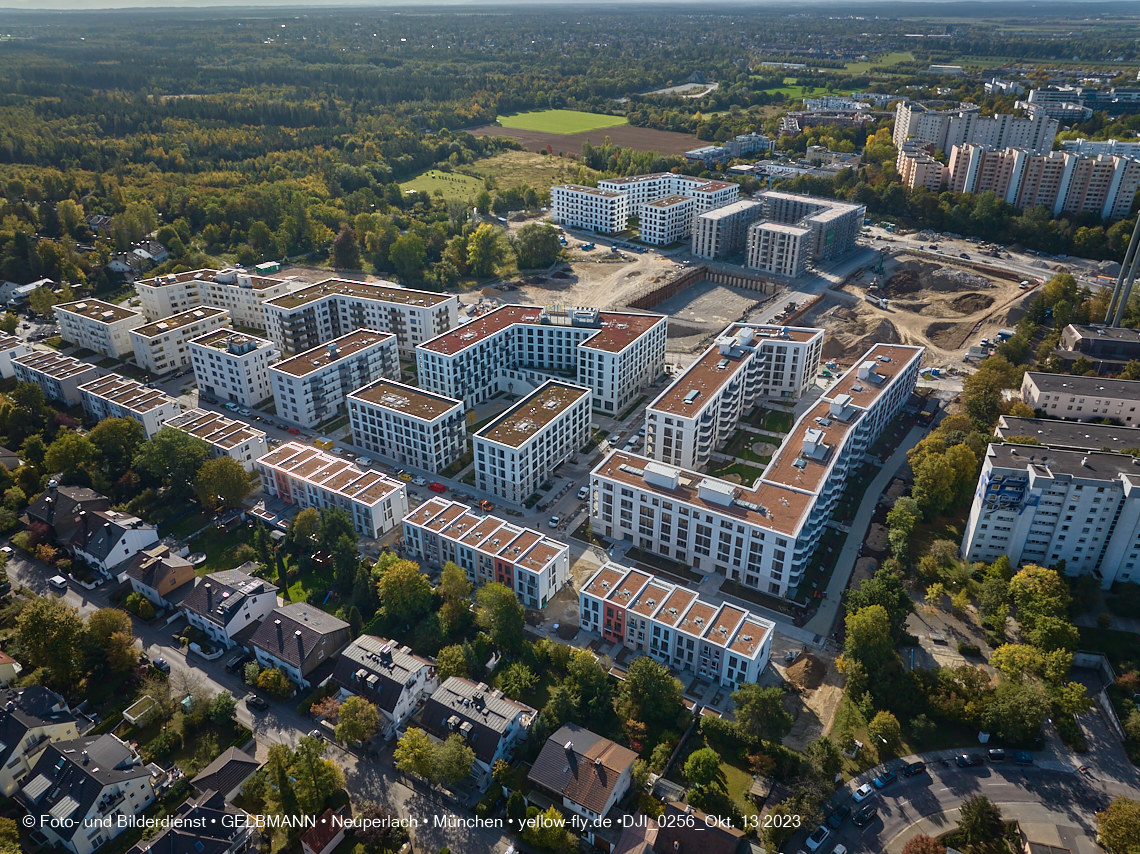 13.10.2023 - DEMOS-Baustelle Alexisquartier udn Pandion Verde in Neuperlach