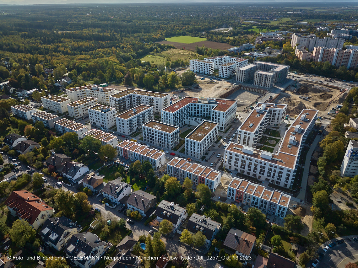 13.10.2023 - DEMOS-Baustelle Alexisquartier udn Pandion Verde in Neuperlach