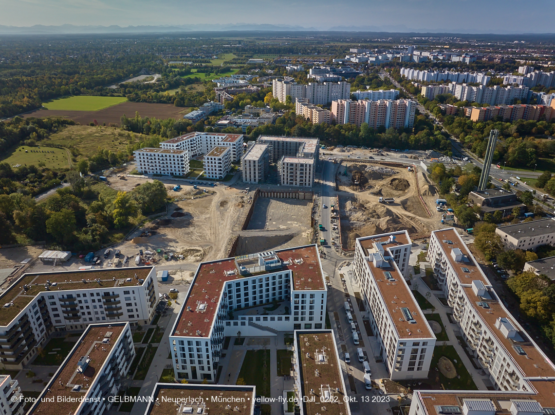 13.10.2023 - DEMOS-Baustelle Alexisquartier udn Pandion Verde in Neuperlach