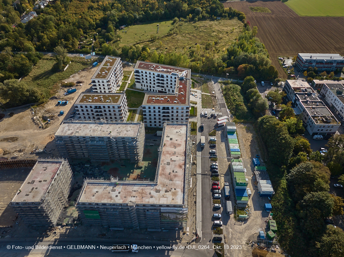 13.10.2023 - DEMOS-Baustelle Alexisquartier udn Pandion Verde in Neuperlach