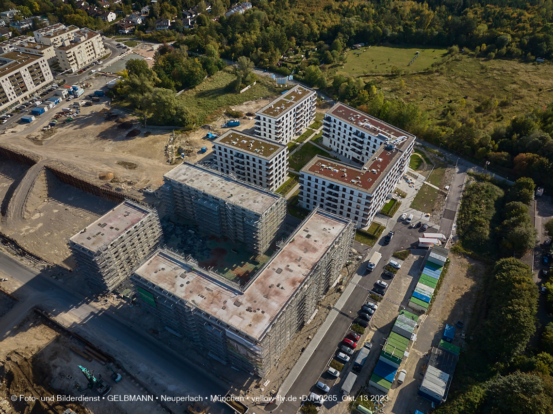 13.10.2023 - DEMOS-Baustelle Alexisquartier udn Pandion Verde in Neuperlach