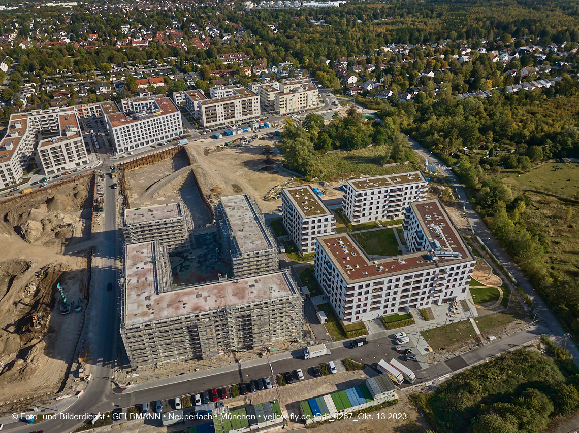 13.10.2023 - DEMOS-Baustelle Alexisquartier udn Pandion Verde in Neuperlach