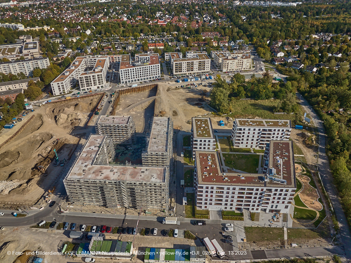 13.10.2023 - DEMOS-Baustelle Alexisquartier udn Pandion Verde in Neuperlach