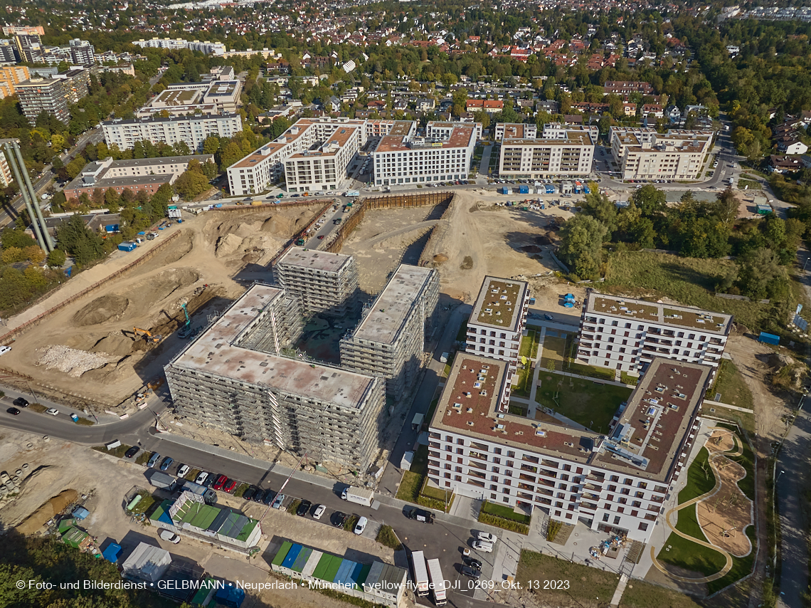 13.10.2023 - DEMOS-Baustelle Alexisquartier udn Pandion Verde in Neuperlach