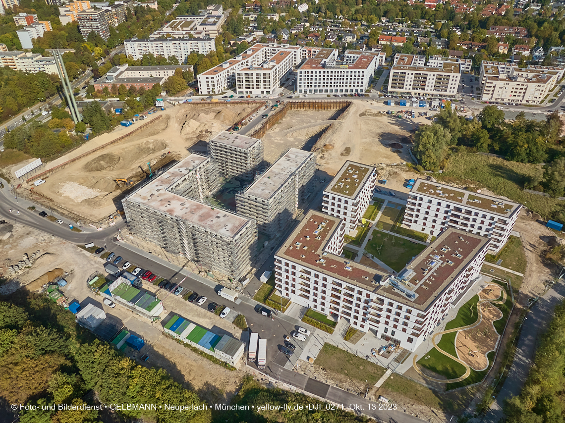 13.10.2023 - DEMOS-Baustelle Alexisquartier udn Pandion Verde in Neuperlach