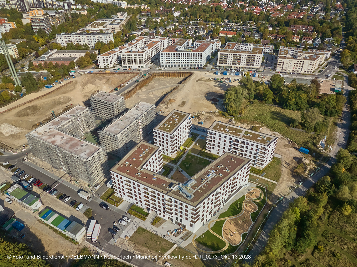 13.10.2023 - DEMOS-Baustelle Alexisquartier udn Pandion Verde in Neuperlach