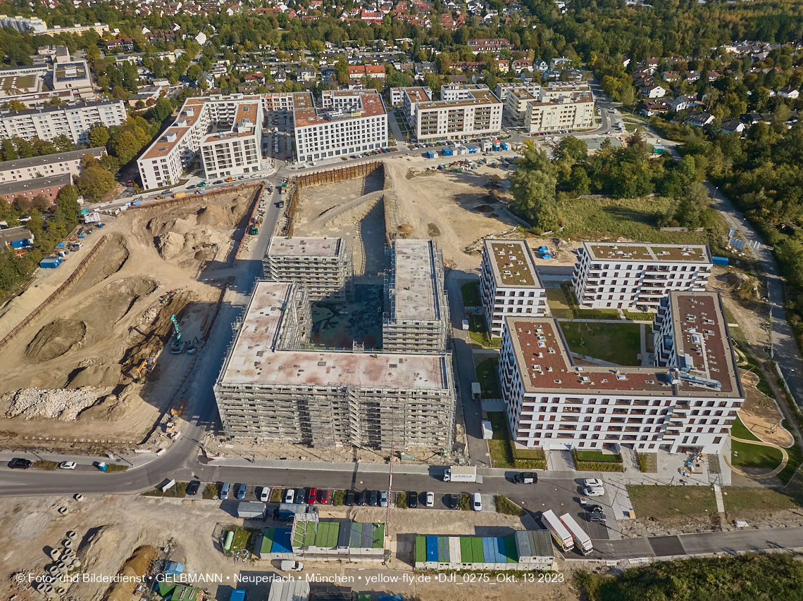 13.10.2023 - DEMOS-Baustelle Alexisquartier udn Pandion Verde in Neuperlach