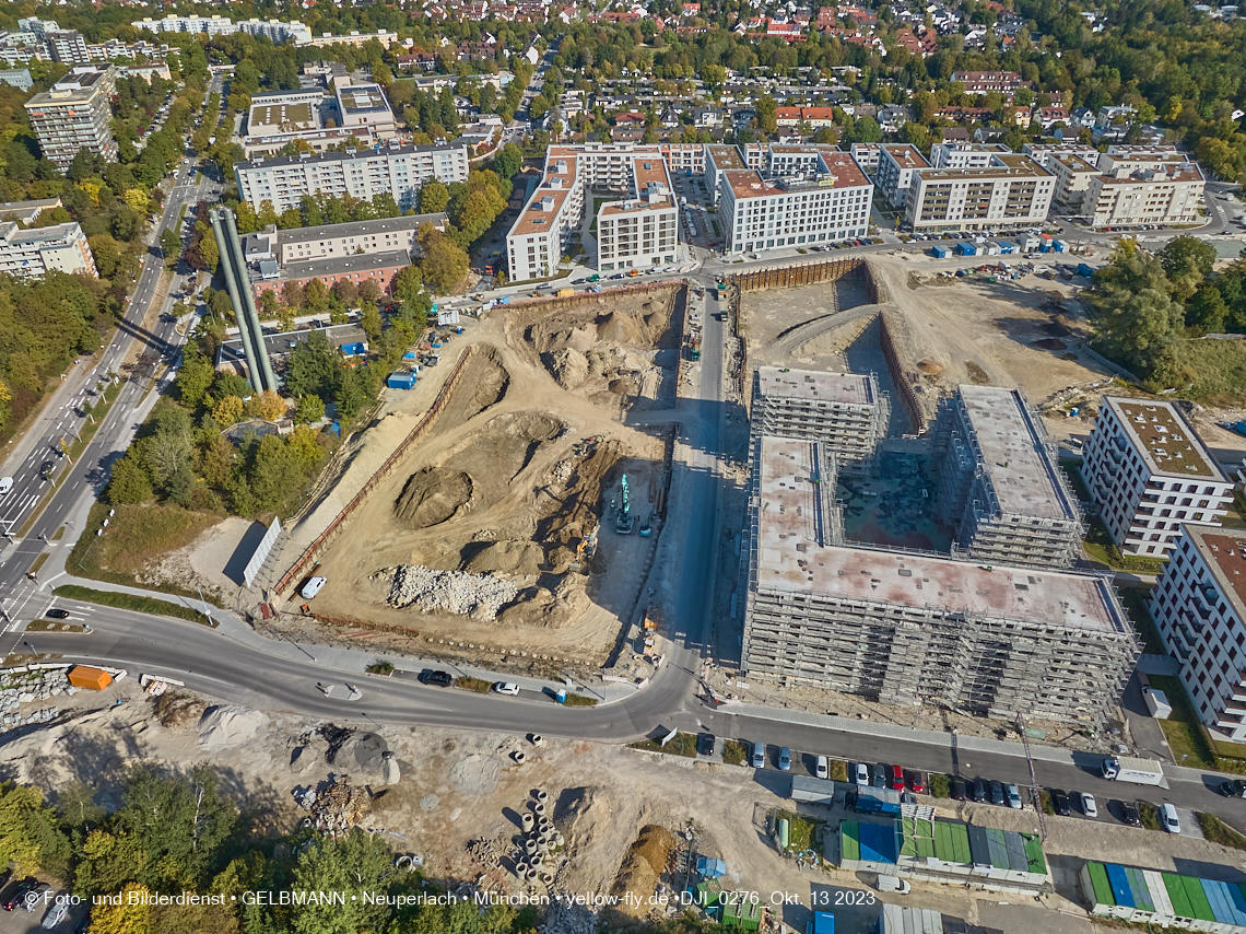 13.10.2023 - DEMOS-Baustelle Alexisquartier udn Pandion Verde in Neuperlach