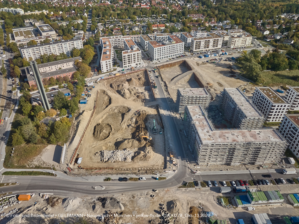 13.10.2023 - DEMOS-Baustelle Alexisquartier udn Pandion Verde in Neuperlach