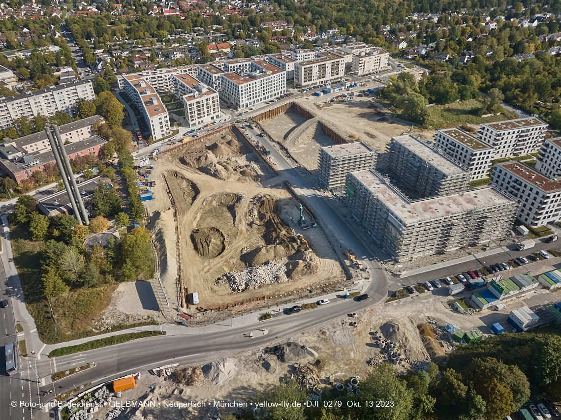 13.10.2023 - DEMOS-Baustelle Alexisquartier udn Pandion Verde in Neuperlach