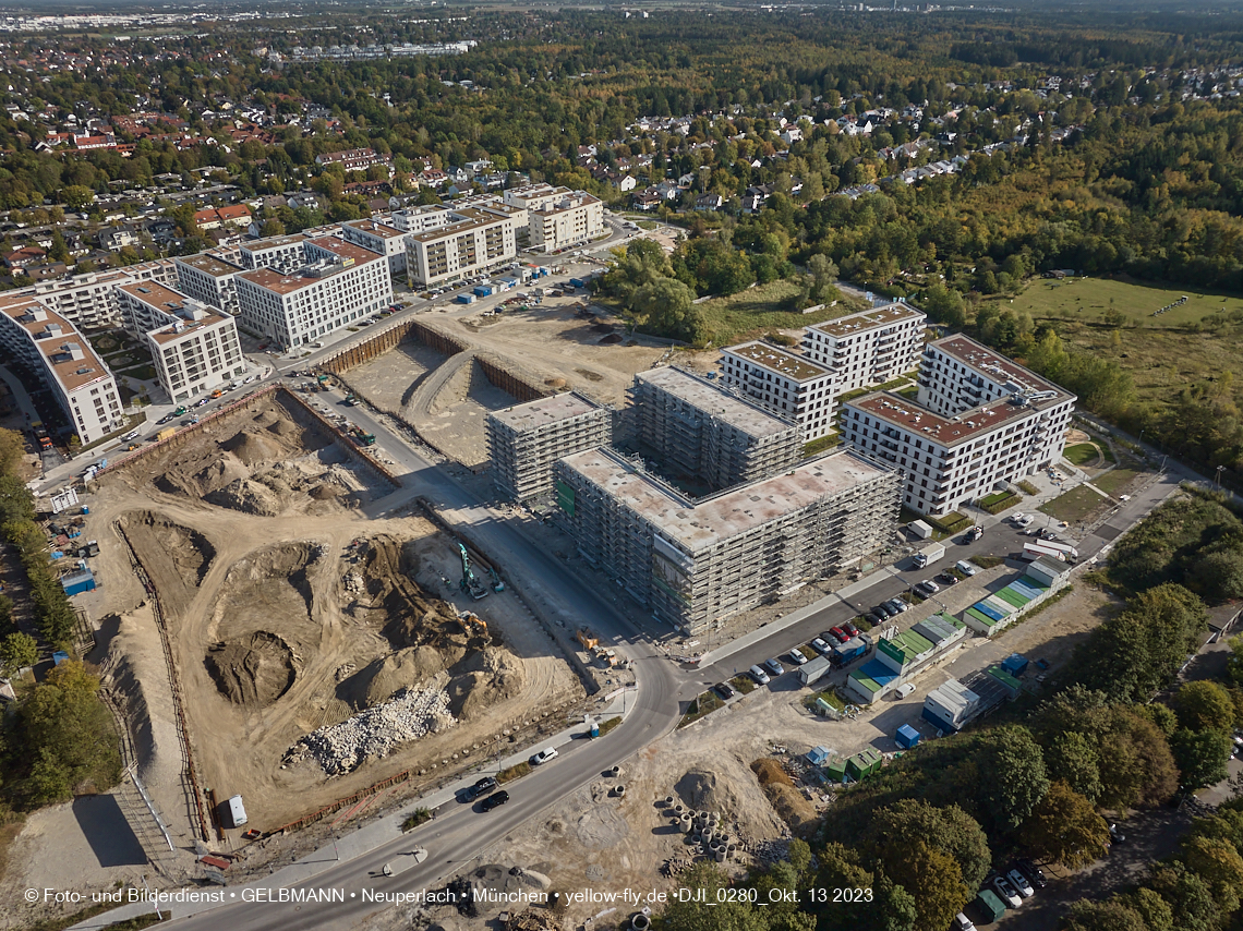 13.10.2023 - DEMOS-Baustelle Alexisquartier udn Pandion Verde in Neuperlach