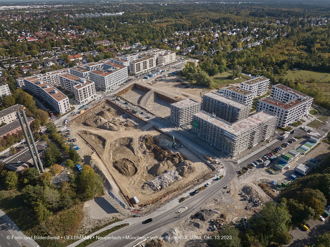 13.10.2023 - DEMOS-Baustelle Alexisquartier udn Pandion Verde in Neuperlach