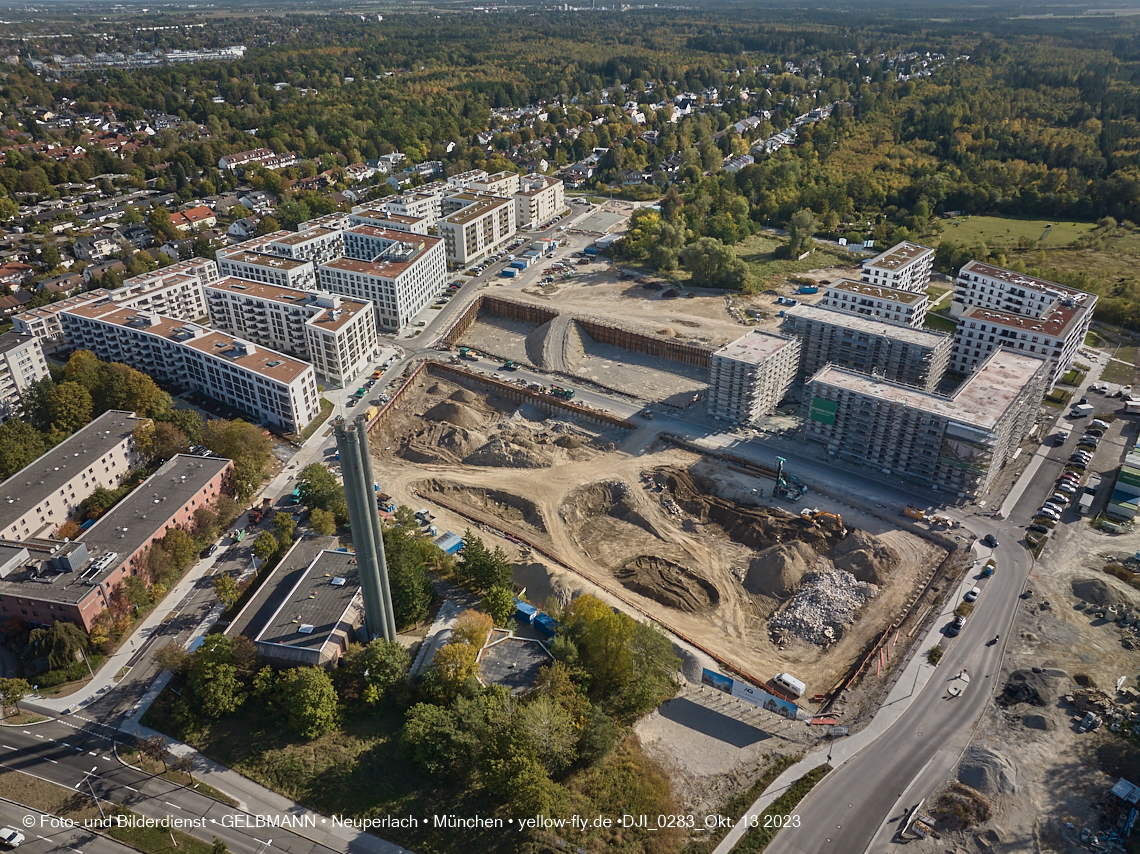 13.10.2023 - DEMOS-Baustelle Alexisquartier udn Pandion Verde in Neuperlach