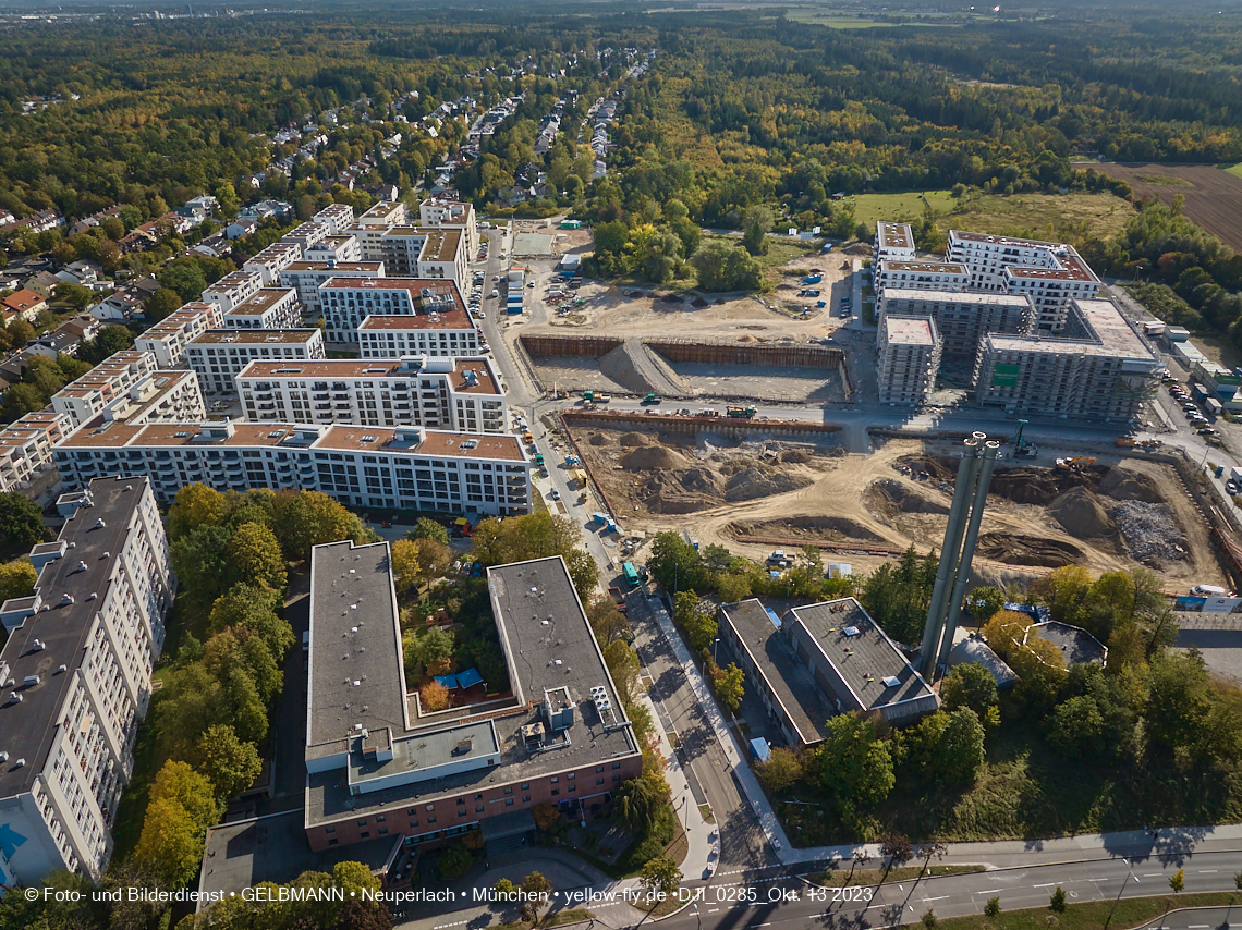 13.10.2023 - DEMOS-Baustelle Alexisquartier udn Pandion Verde in Neuperlach