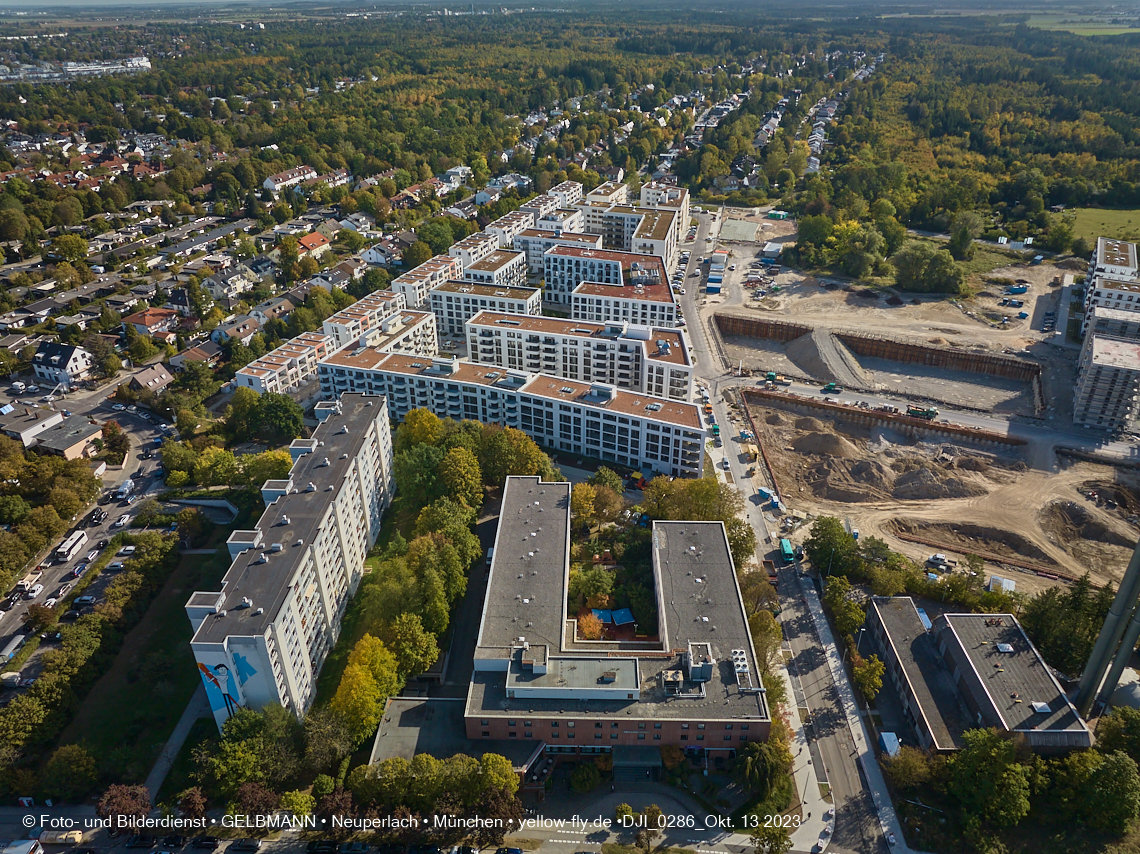 13.10.2023 - DEMOS-Baustelle Alexisquartier udn Pandion Verde in Neuperlach