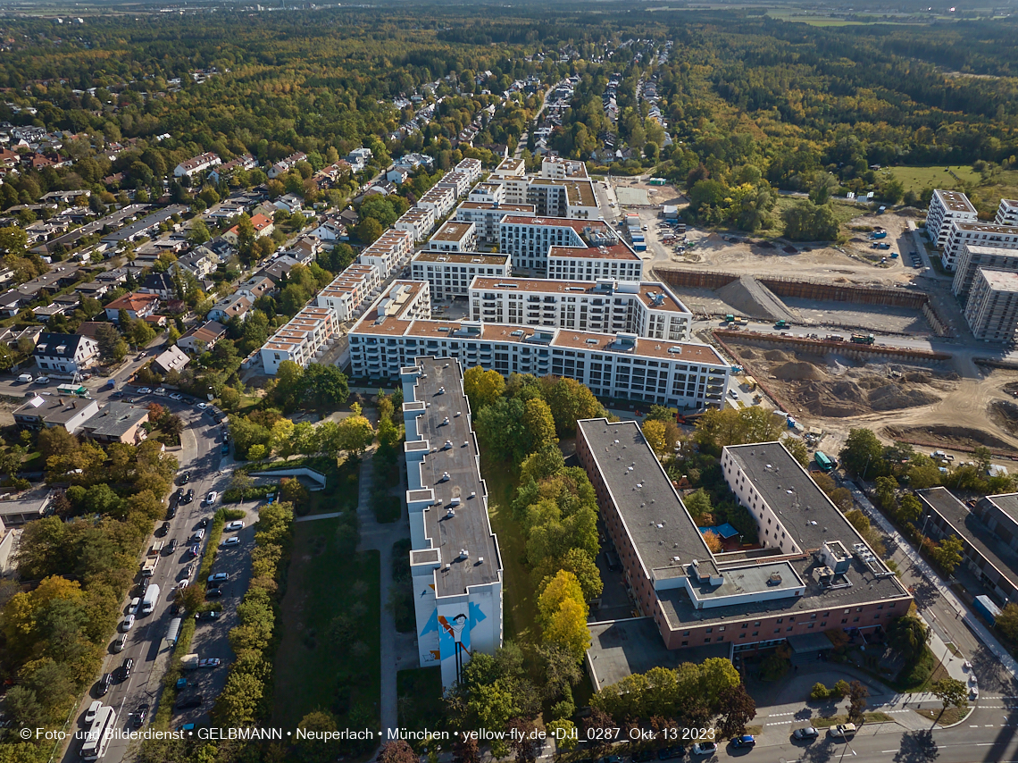 13.10.2023 - DEMOS-Baustelle Alexisquartier udn Pandion Verde in Neuperlach