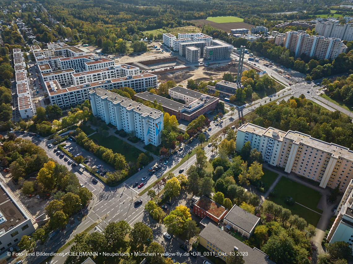 13.10.2023 - DEMOS-Baustelle Alexisquartier udn Pandion Verde in Neuperlach