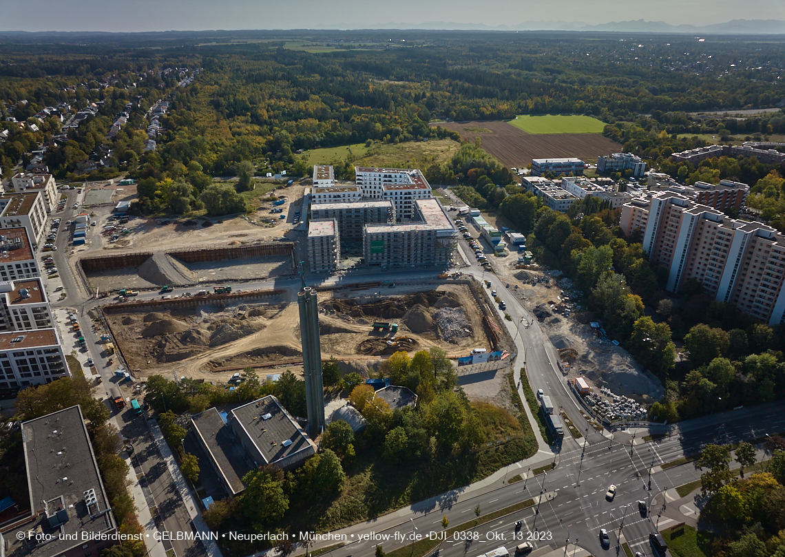 13.10.2023 - DEMOS-Baustelle Alexisquartier udn Pandion Verde in Neuperlach