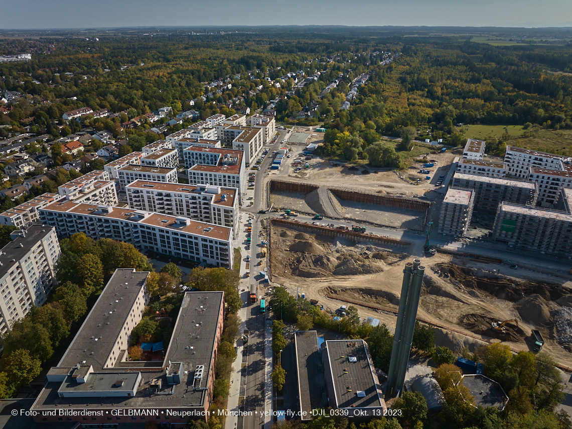 13.10.2023 - DEMOS-Baustelle Alexisquartier udn Pandion Verde in Neuperlach