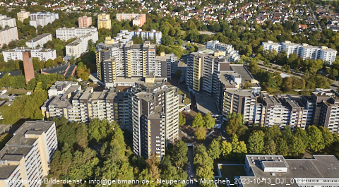 13.10.2023 - Karl-Marx-Ring 52-62 und Marx-Zentrum mit Umgebung in Neuperlach