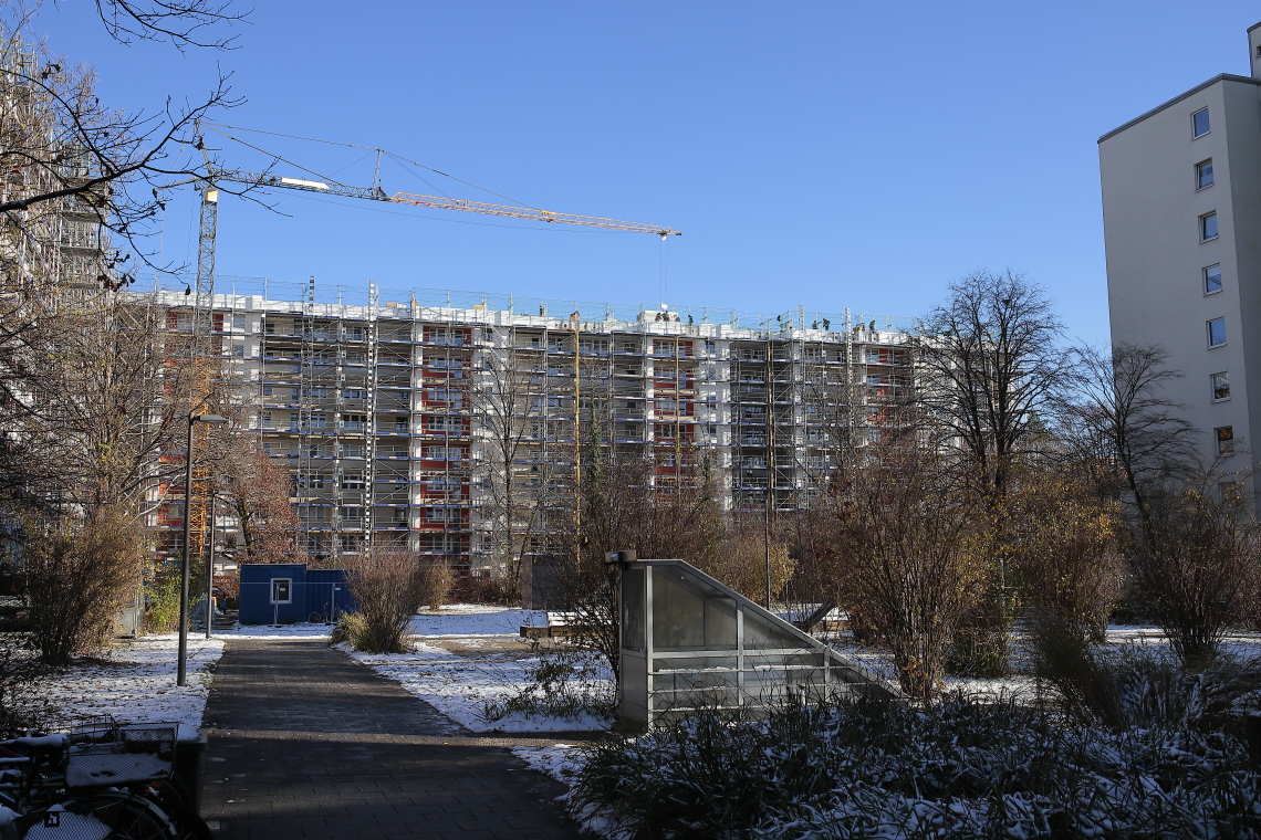 29.11.2021 - Baustelle GEWOFAG am KMR 11-21 in Neuperlach