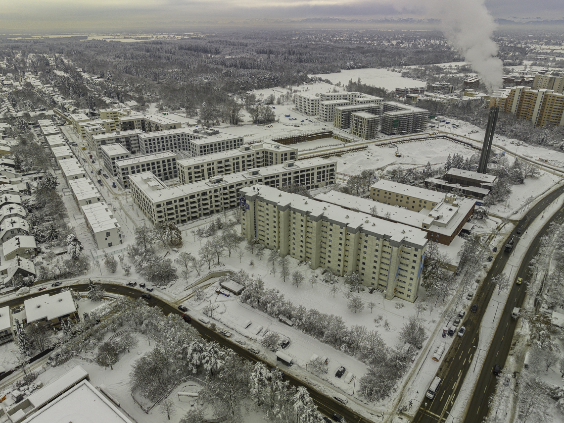 04.12.2021 - Alexisquartier die DEMOS-Baustelle am Karl-Marx-Ring in Neuperlach