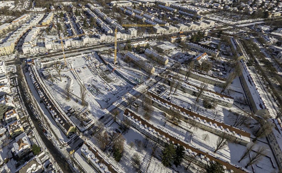 06.12.2021 - Baustelle Maikäfersiedlung in Berg-am-Laim und Neuperlach