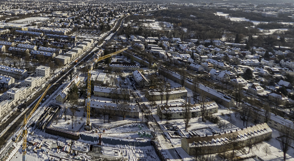 06.12.2021 - Baustelle Maikäfersiedlung in Berg-am-Laim und Neuperlach