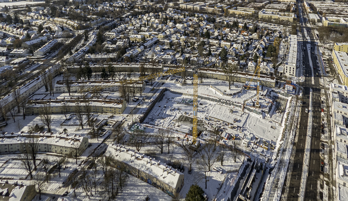 06.12.2021 - Baustelle Maikäfersiedlung in Berg-am-Laim und Neuperlach