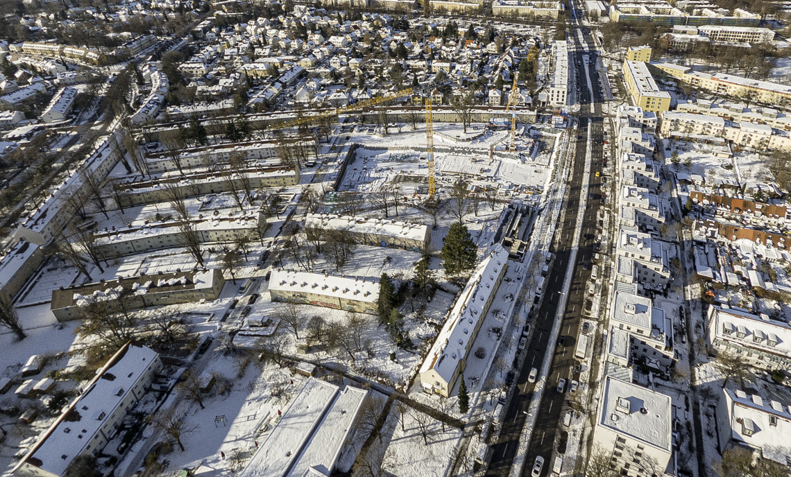 06.12.2021 - Baustelle Maikäfersiedlung in Berg-am-Laim und Neuperlach