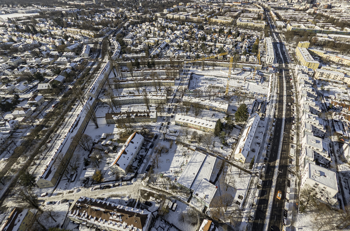 06.12.2021 - Baustelle Maikäfersiedlung in Berg-am-Laim und Neuperlach