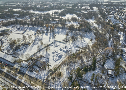07.12.2023 - Ostpark mit Schnee und Eis in Berg am Laim