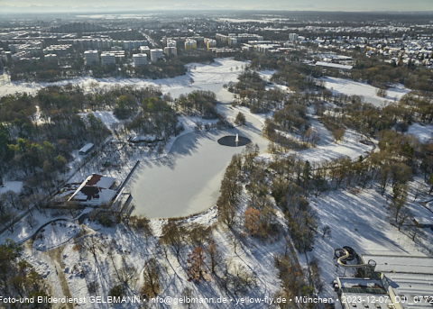 07.12.2023 - Ostpark mit Schnee und Eis in Berg am Laim