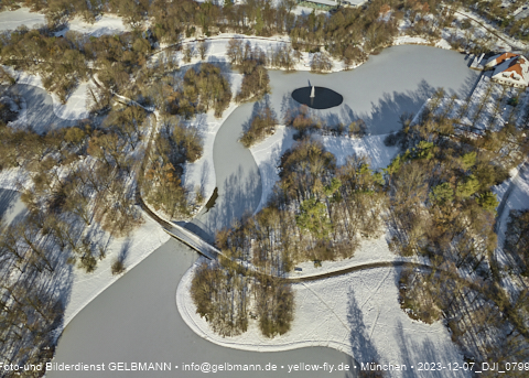 07.12.2023 - Ostpark mit Schnee und Eis in Berg am Laim