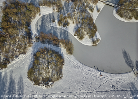 07.12.2023 - Ostpark mit Schnee und Eis in Berg am Laim