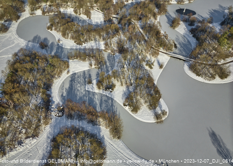 07.12.2023 - Ostpark mit Schnee und Eis in Berg am Laim