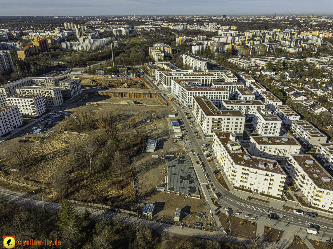 30.01.2024 - Baustelle PandionVerde und Baugruben in Neuperlach