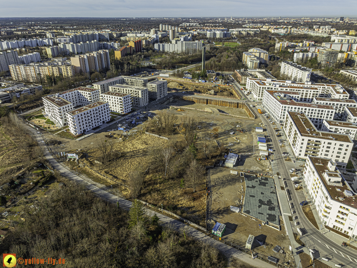 30.01.2024 - Baustelle PandionVerde und Baugruben in Neuperlach