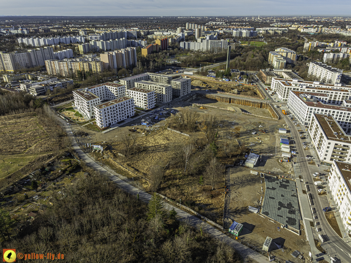 30.01.2024 - Baustelle PandionVerde und Baugruben in Neuperlach