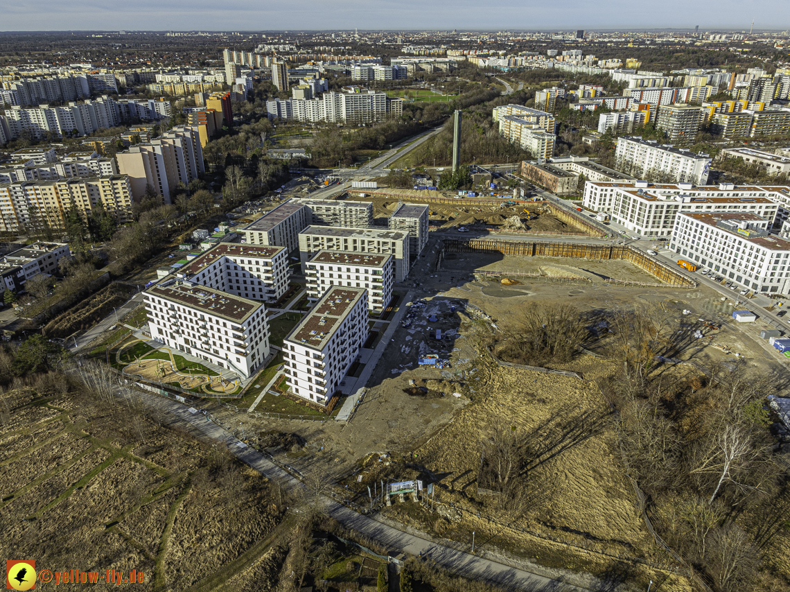 30.01.2024 - Baustelle PandionVerde und Baugruben in Neuperlach