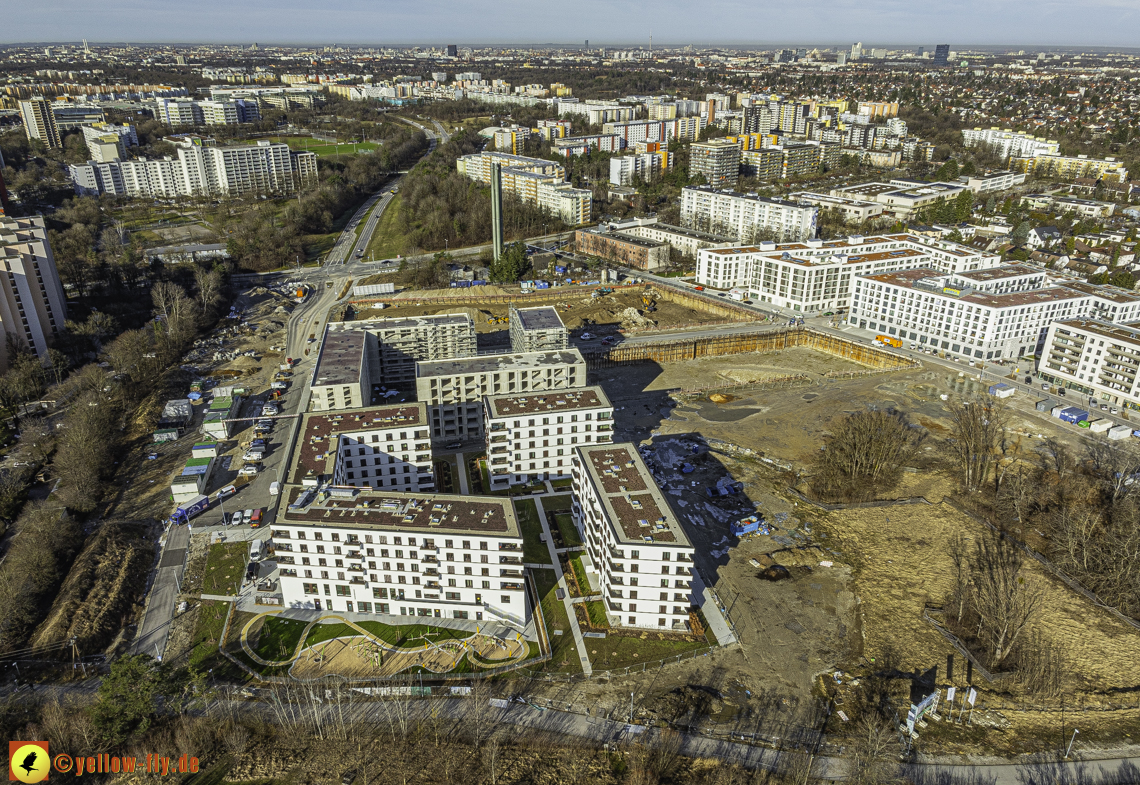 30.01.2024 - Baustelle PandionVerde und Baugruben in Neuperlach