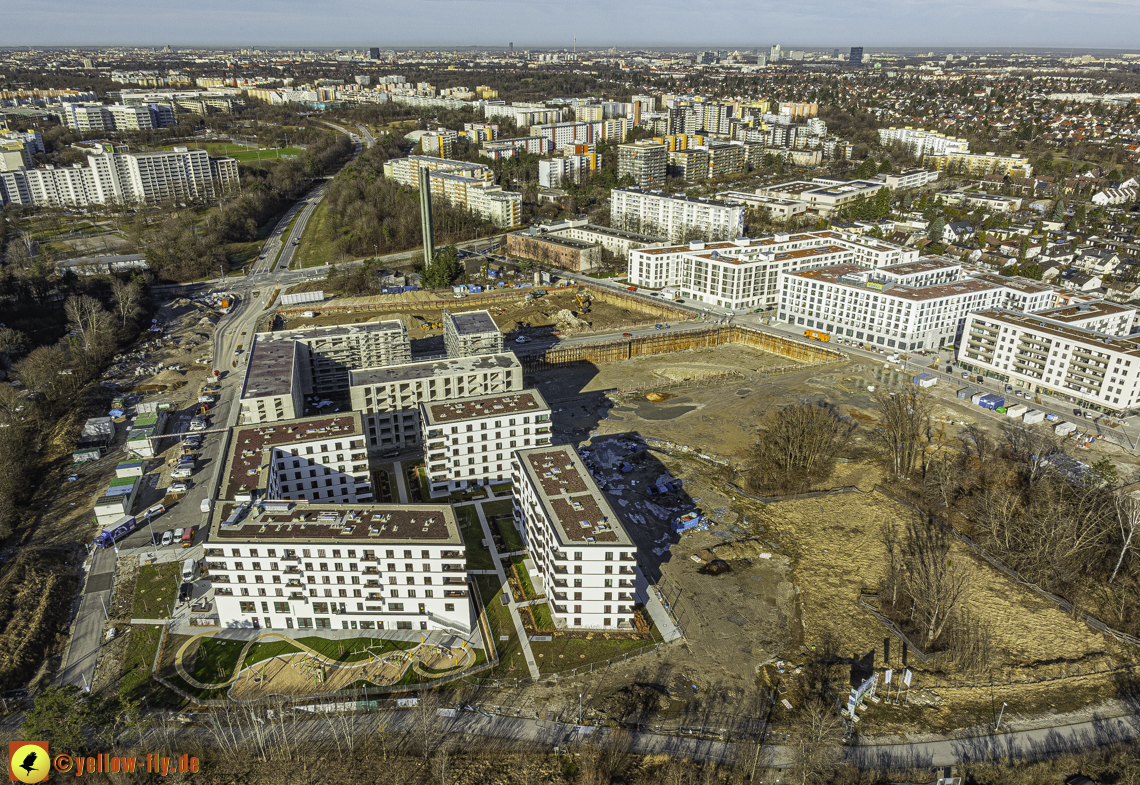 30.01.2024 - Baustelle PandionVerde und Baugruben in Neuperlach