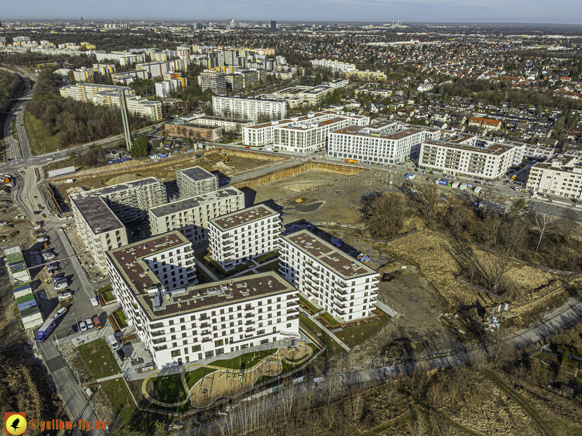 30.01.2024 - Baustelle PandionVerde und Baugruben in Neuperlach